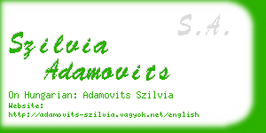 szilvia adamovits business card